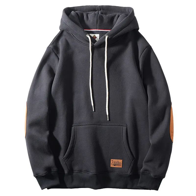 Dirsek Detaylı Oversize Erkek Hoodie
