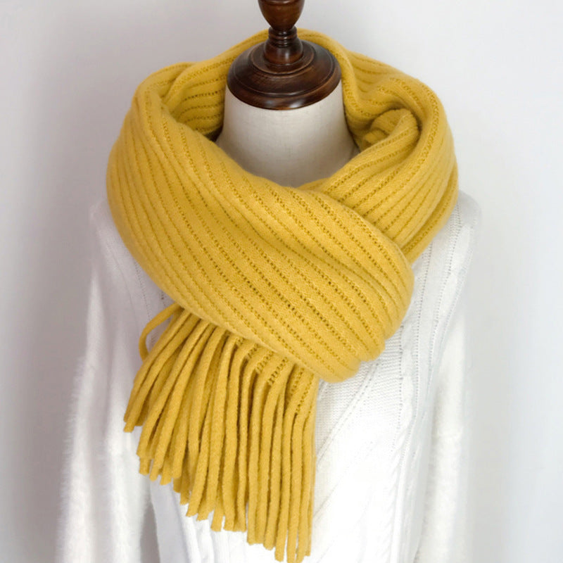 Classic Knitted Warm Scarf for Students